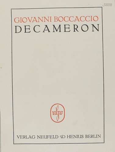 Boccaccio, Giovanni. Decameron.