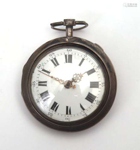 Silberne Spindeltaschenuhr