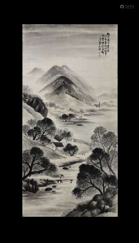 Wu Shixian Inscription, Landscape Painting