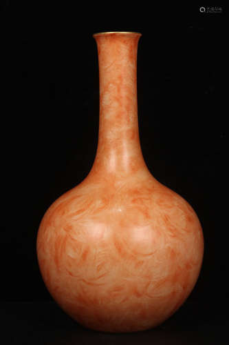 Qing Emperor Qianlong Period Mark, Stone Glaze Porcelain Vas...