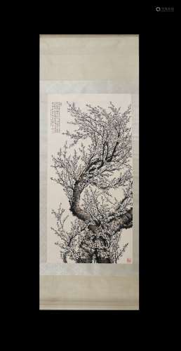 Yan Bolong Inscription, Vertical-Hanging Plum Blossom Painti...