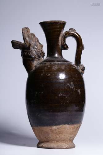 Ming Dynasty Period,  Jizhou Kiln Dragon Head Shape Pot