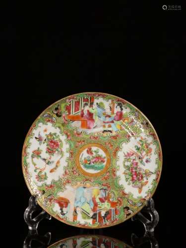 The Minguo Period, Canton Enamel Figure Painting Plate