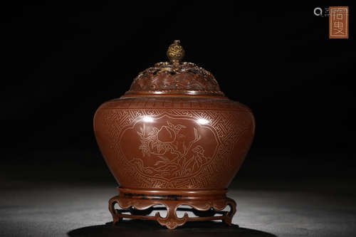 Ming Dynasty, Silver-Inlaid Bronze Burner