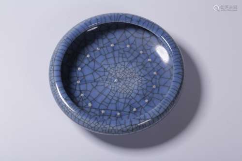 The Minguo Period,  Blue Glaze  Porcelain Water Pan