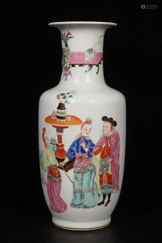 Qing Dynasty, Famille Rose Glaze Figures Painting Porcelain ...
