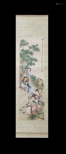 Huang Shanshou Inscription, Vertical-Hanging Figure Painting