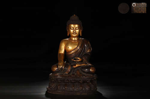 Ming Dynasty, Bronze Shakyamuni Buddha Ornament