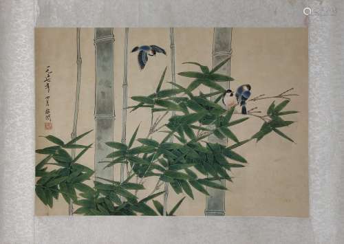 Yan Feian Inscription, Flowers and Birds Painting