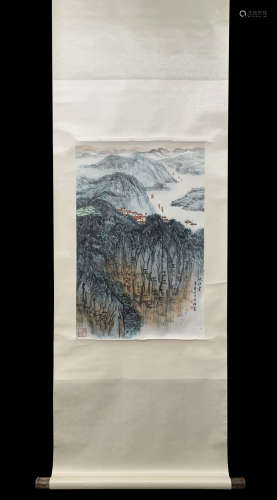 Vertical Painting : Clouds and Xia River   by Song Wenzhi, M...