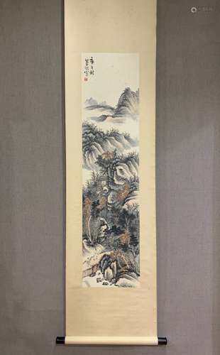 Vertical Landscape Painting  by Xiao Qianzhong  ,Modern Time...