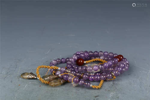 Amethyst Court Beads ,Qing Dynasty