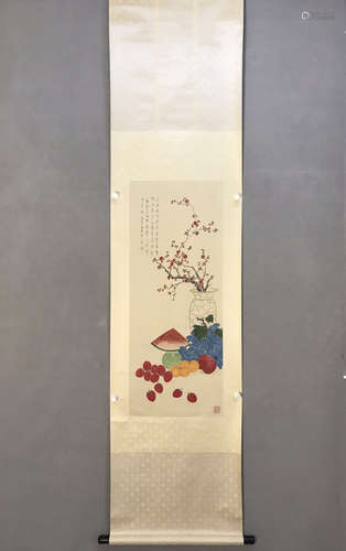 Vertical Painting :Flowers  by Ding Fuzhi   , Modern Times