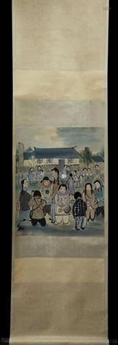 Vertical Painting : School  by Lin Fengmian ,Modern Times