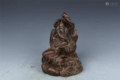 Old Bamboo Ornament Carved with Character Story