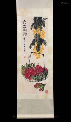 Vertical Painting  by Qi Baishi  ,Modern Times