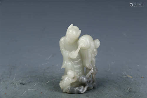 Hetian Jade Pebble Ornament