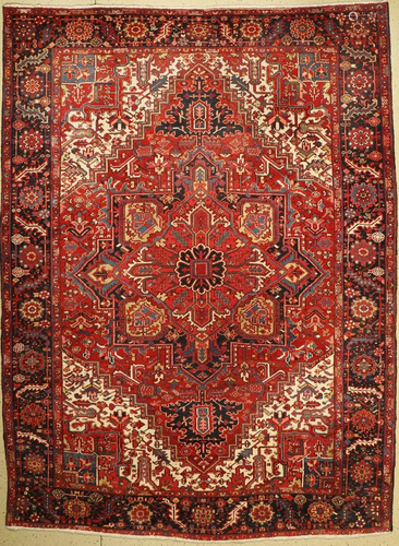 Heriz old, Persia, around 1950, wool on cotton