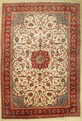 Saruk old signed, Persia, around 1950, wool oncotton