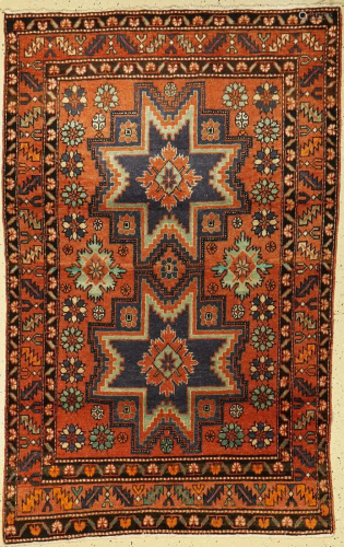 Kazak old, Caucasus, approx. 50 years, wool oncotton