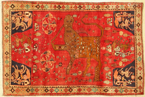 Gabbeh old, Persia, around 1950, wool on wool,approx.