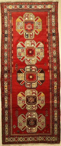 Kazak old, Caucasus, around 1940, wool on wool