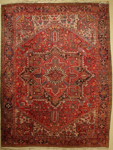 Heriz old, Persia, around 1950, wool on cotton