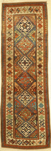 Antique Shirvan, Caucasus, around 1900, wool on wool