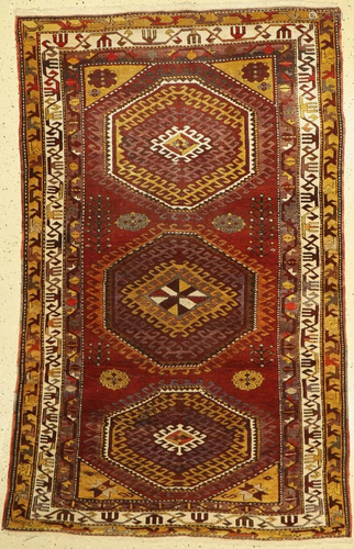 Kazak antique, Caucasus, around 1910, wool on wool