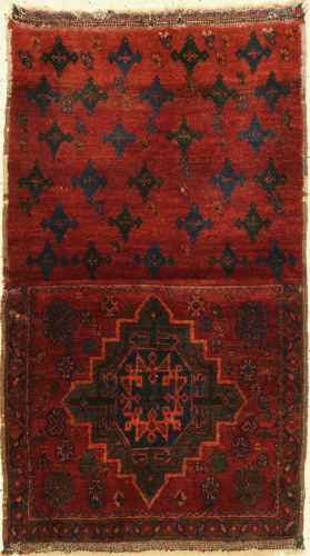 Open bag old, northwest Persia, around 1920, wool on