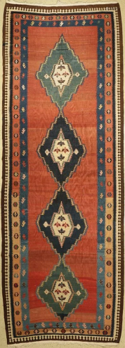 Bidjar Kilim old, Persia, around 1930, wool oncotton