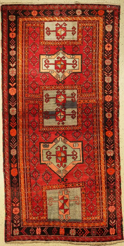 Kazak old, Caucasus, around 1960, wool on cotton