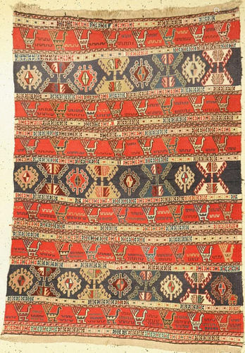 Sumak old, Shahsawan, around 1950, wool on cotton