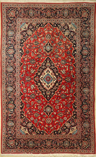 Kashan old, Persia, approx. 30 years, wool on cotton