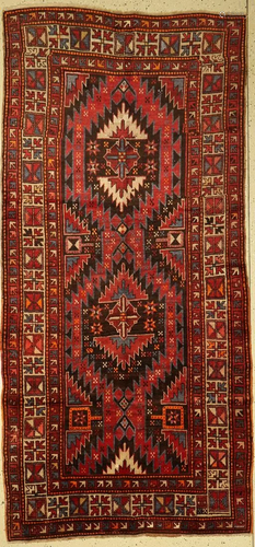 Kazak antique, Caucasus, around 1910, wool on wool