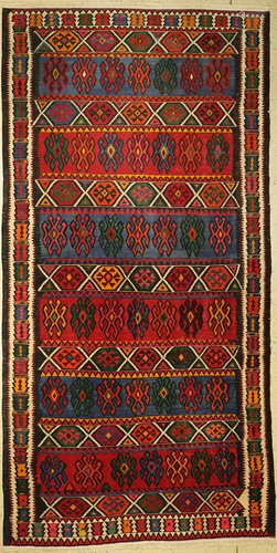 Shirvan Kilim old, Caucasus, around 1960, woolon cotton