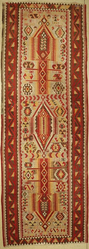 Anatol Kilim old, Turkey, around 1930, wool onwool