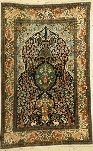Qum, Persia, approx. 50 years, wool on cotton,approx.