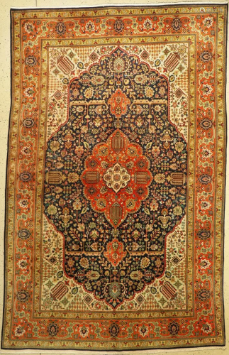 Tabriz fine old, Persia, around 1960, wool on cotton