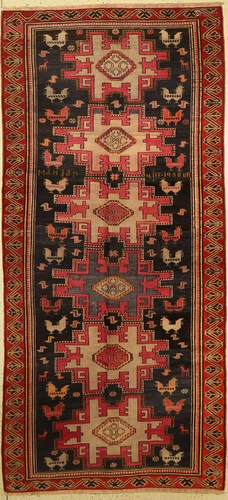 Karabagh antique, Caucasus, around 1910, wool on wool