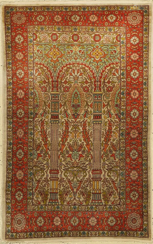 Hereke silk fine signed, Turkey, around 1950, pure