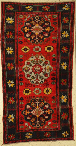 Kazak old, Caucasus, around 1940, wool on wool