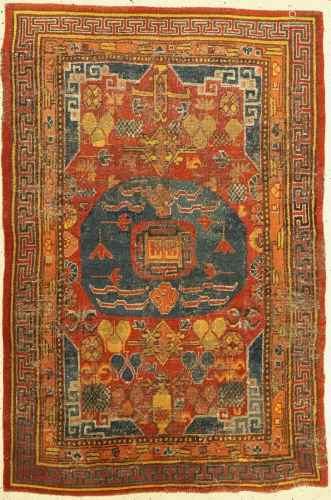 Antique Khotan, Turkestan, early 19th century,wool on