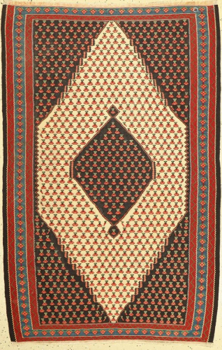 Senneh kilim old, Persia, approx. 50 years, wool on