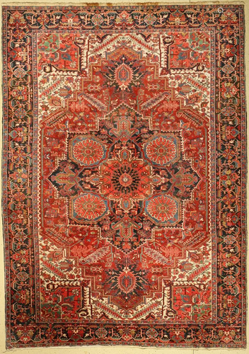 Heriz old, Persia, around 1950, wool on cotton