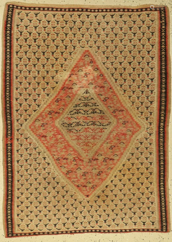 Senneh kilim antique, Persia, around 1910, wool on