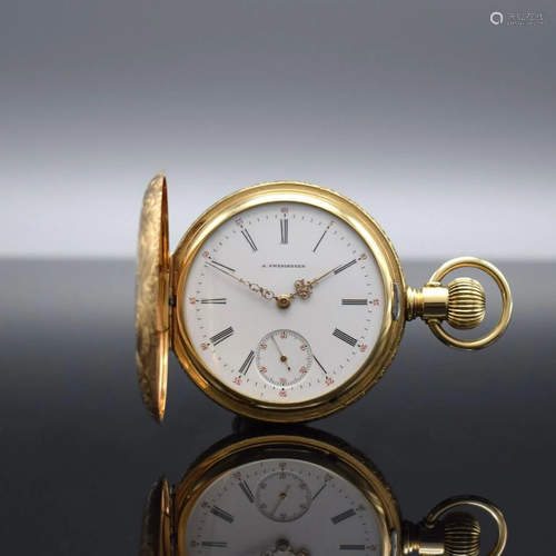 LONGINES / Sweningsen calibre 21.59 14k pocket watch