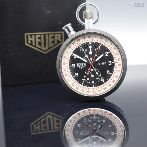 HEUER pocket watch with chronograph Rattrapante