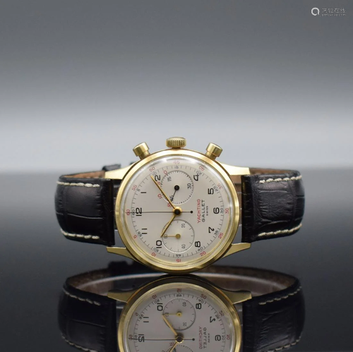 GALLET Yachting-Chronograph in 14k yellow gold