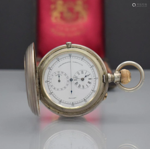 CHRONOGRAPHE COMPTEUR hunting cased pocket watch